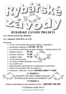 dětské rybářské závody